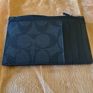 Black Coach Card Holder Wallet